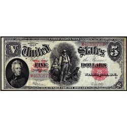 1907 $5 Woodchopper Legal Tender Note