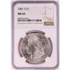 Image 1 : 1881-S $1 Morgan Silver Dollar Coin NGC MS63