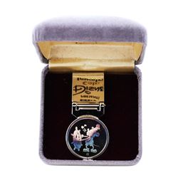 1987 Disney Rarities Mint Money Clip Steamboat Willie 1/4 oz .999 Fine Silver Medal