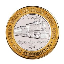 .999 Silver Main Street Station Las Vegas, NV $10 Limited Edition Casino Gaming Token