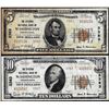 Image 1 : Lot of 1929 Ty. 2 $5/10 Citizens NB of Washington, PA CH# 3383 National Currency Notes