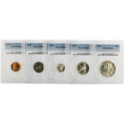 1940 (5) Coin Proof Sets PCGS Graded