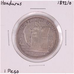 1892/0 Honduras Un Peso Silver Coin