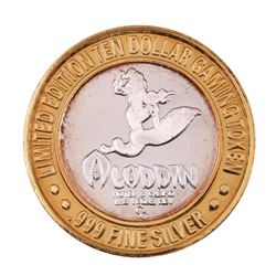 .999 Fine Silver Aladdin Resort & Casino Las Vegas $10 Limited Edition Gaming Token