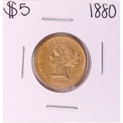 1880 $5 Liberty Head Half Eagle Gold Coin