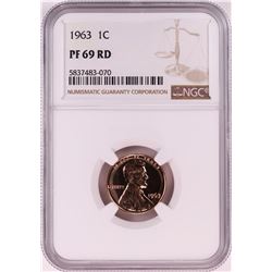 1963 Proof Lincoln Memorial Cent Coin NGC PF69RD