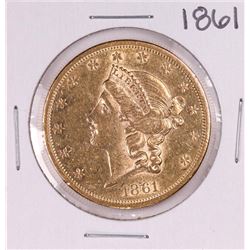 1861 Type 1 $20 Liberty Head Double Eagle Gold Coin