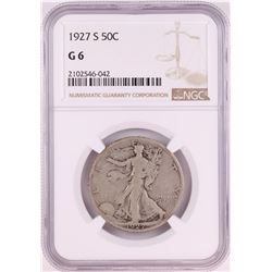 1927-S Walking Liberty Half Dollar Coin NGC G6