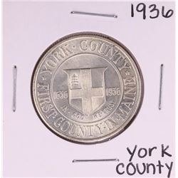 1936 York County, Maine Tercentenary Commemorative Half Dollar Coin