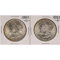 Lot of (2) 1883-O $1 Morgan Silver Dollar Coins