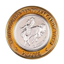 .999 Silver Pioneer Hotel & Gambling Hall $10 Casino Limited Edition Gaming Token