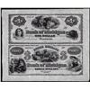 Image 1 : Half Sheet of 1800's $1 and $3 The Bank of Michigan Marshall, MI Obsolete Notes