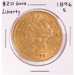 1896-S $20 Liberty Head Double Eagle Gold Coin