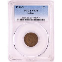 1909-S Indian Head Cent Coin PCGS VF35