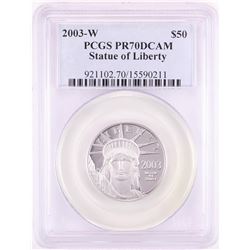 2003-W $50 Proof American Platinum Eagle Coin PCGS PR70DCAM