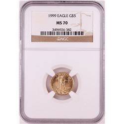 1999 $5 American Gold Eagle Coin NGC MS70