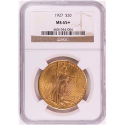 1927 $20 St. Gaudens Double Eagle Gold Coin NGC MS65+