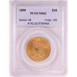 1899 $10 Liberty Head Eagle Coin PCGS MS62