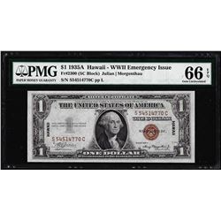 1935A $1 Hawaii WWII Emergency Silver Certificate Note PMG Gem Uncirculated 66EPQ