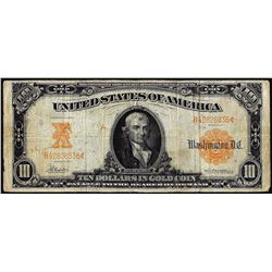 1907 $10 Gold Certificate Note