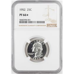 1952 Proof Washington Quarter Coin NGC PF66* Star