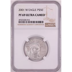 2001-W $50 Proof Platinum American Eagle Coin NGC PF69 Ultra Cameo