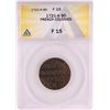 Image 1 : 1721-H French Colonies 9 Deniers Coin ANACS F14