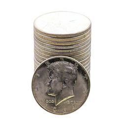 Roll of (20) Brilliant Uncirculated 1964-D Kennedy Half Dollar Coins