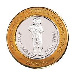 .999 Silver Pioneer Hotel & Gambling Hall $10 Casino Limited Edition Gaming Token