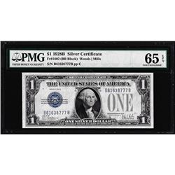 1928B $1 Silver Certificate Note Fr.1602 PMG Gem Uncirculated 65EPQ