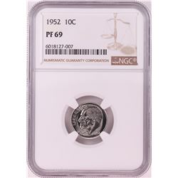 1952 Proof Roosevelt Dime Coin NGC PF69