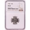 Image 1 : 1952 Proof Roosevelt Dime Coin NGC PF69