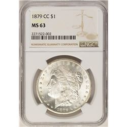 1879-CC $1 Morgan Silver Dollar Coin NGC MS63