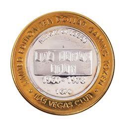 .999 Silver Las Vegas Club $10 Limited Edition Casino Gaming Token