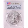 Image 1 : 2016 $1 American Silver Eagle Coin PCGS MS69 First Strike