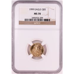 1999 $5 American Gold Eagle Coin NGC MS70