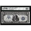 Image 1 : 1899 $5 Indian Chief Silver Certificate Note Fr. 281 PMG Choice Uncirculated 64EPQ