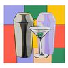 Image 1 : Steve Kaufman (1960-2010) "Martini" Limited Edition Silkscreen on Canvas