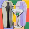 Image 2 : Steve Kaufman (1960-2010) "Martini" Limited Edition Silkscreen on Canvas