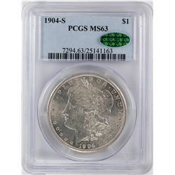 1904-S $1 Morgan Silver Dollar Coin PCGS MS63 CAC