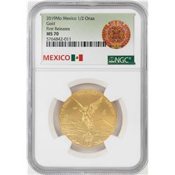 2019Mo Mexico 1/2 Onza Gold Coin NGC MS70 Early Releases