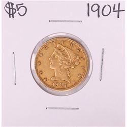 1904 $5 Liberty Head Half Eagle Gold Coin