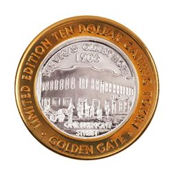 .999 Silver Golden Gate Las Vegas, NV $10 Casino Limited Edition Gaming Token