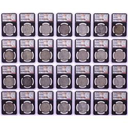 1878-1921 $1 Morgan Silver Dollar (28) Coin Date Set NGC Genuine