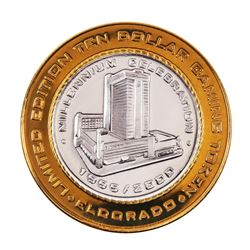 .999 Silver Eldorado Hotel & Casino Reno, NV $10 Casino Gaming Token Limited Edition