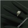 Image 5 : Antique Art Deco 18kt White Gold 0.65 ctw European Diamond and Sapphire Ring