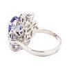 Image 3 : 5.95 ctw Tanzanite, Sapphire, and Diamond Ring - 14KT White Gold