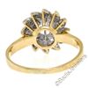 Image 5 : Vintage 18kt White and Yellow Gold Diamond Swirl Flower Cluster Ring