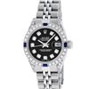 Image 3 : Rolex Ladies Stainless Steel Black Diamond Lugs & Sapphire Datejust 26MM