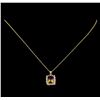 Image 2 : 3.71 ctw Ametrine and Diamond Pendant With Chain